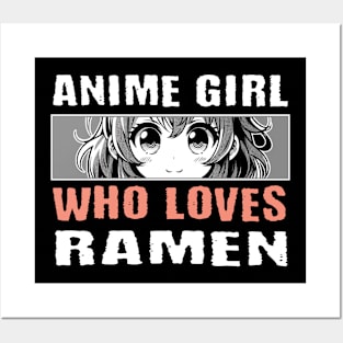 Anime Girl Who Loves Ramen Posters and Art